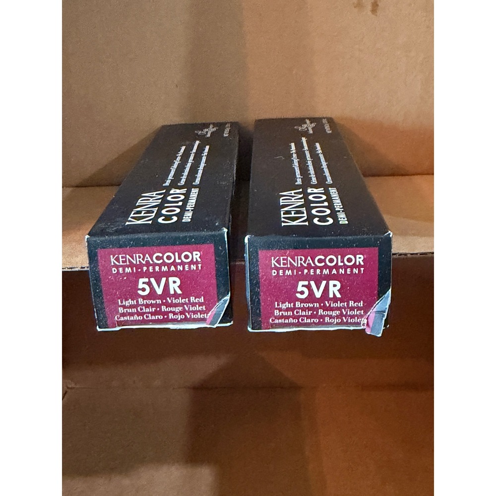 Kenra Color Demi Permanent 5VR Light Brown Violet Red 2 Tubes hair